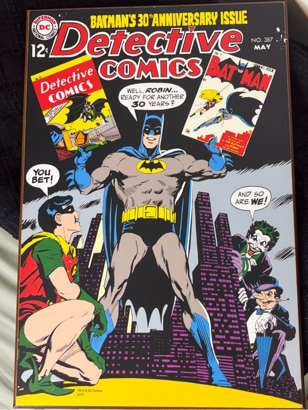 Batman Detective Comics Wall Art | 30th Anniversary Issue | DC Comic Decor